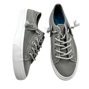 Blowfish Gray Martina Canvas Slip On Sneakers Women's Size 6